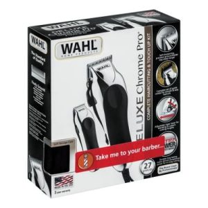 Wahl Deluxe Chrome Pro 27 Piece Hair Clipper Kit